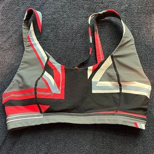 Sweaty Betty Sports Bra with Union Jack Theme